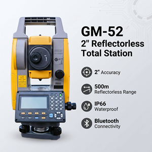 เครื่องวัดมุมแบบไร้ปริซึม ยี่ห้อญี่ปุ่น GM52 ราคาดีที่สุด เครื่องมือวัดแบบ Total Station - Product Image 3