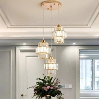Plafonnier de luxe moderne en cristal, design créatif, pour maison, salle à manger, hôtel, cuisine, avec télécommande