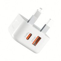 Adaptateur de chargeur mural de voyage avec logo personnalisé, prise UK US EU AU, chargeur USB Type C, 2 ports, 20W, pour ordinateur de bureau
