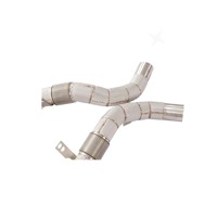 Knalpot Racing Downpipe Baja Tahan Karat untuk BMW F85 X5M X6M 4.4T Sistem Knalpot Mobil