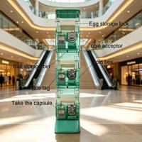 Distributeur automatique de capsules à monnayeur, transparent, trois niveaux, pour grandes balles, machine commerciale