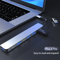 JustLink Hub USB 3.0 de 7 Puertos Tipo-C, Estación de Acoplamiento de Alta Velocidad para Dispositivos Móviles