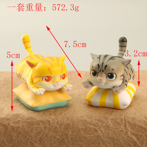 Lot de figurines animées de 3 à 5cm, 8 pièces par lot, jouets mignons, animaux, chats, mini taille, Gachapon, boîte à oeufs, dessin animé, figurine <span class=keywords><strong>manga</strong></span> - Product Image 3