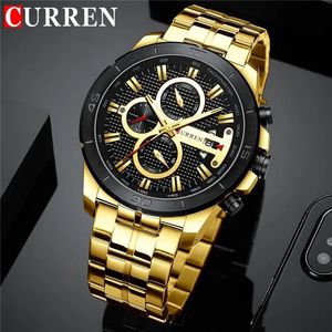 นาฬิกาควอตซ์สแตนเลสสตีล CURREN 8337 ขายดี สำหรับผู้ชาย นาฬิกาข้อมือแฟชั่น ปฏิทิน เรืองแสง กันน้ำ รุ่นยอดนิยม - Product Image 3