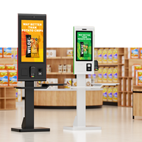 Quiosco de autopedido de 21,5 pulgadas, pantalla táctil, pago de pared, modelo de pie, Software, quiosco de pago, restaurante, aeropuerto, tienda rápida