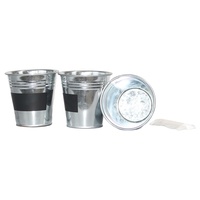 Ensemble de jardinières pour plantes aromatiques d'intérieur et d'extérieur Pots de plantes en métal avec rebord de fenêtre et plateau Pots polyvalents pour herbes aromatiques et fleurs