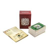 Cartes de jeu de société imperméables personnalisées, Tarot classique, Solitaire allemand, Black Core, en papier, vente en gros