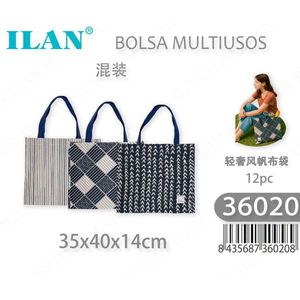 Borsa in Tela Multiuso Ilan 35x40x14 Cm, Leggera e di Stile alla Moda - Product Image 1