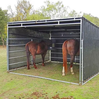 Abri extérieur durable de cheval en métal avec le toit imperméable pour la grange ou le pâturage
