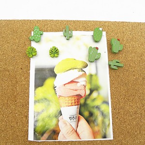 30 Pièces/boîte En Bois <span class=keywords><strong>Cactus</strong></span> Punaises Vert Punaise pour Photos Mur Cartes Babillard ou Liège Punaise de Carte - Product Image 2