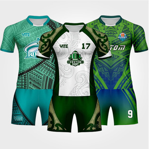 Custom Rugby <strong>Jerseys</strong> with Name Number Short Sleeve Breathable Cheap Wholesale Custom Team Wear Customized Digital Printing - Product Image 1