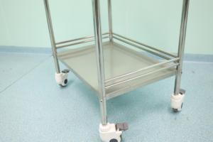 รถเข็นฉุกเฉินโรงพยาบาลสแตนเลสพร้อมล้อ หลายขนาด รถเข็นแพทย์เคลื่อนที่ราคาประหยัด - Product Image 4