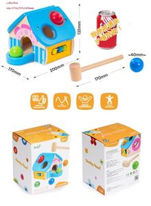 Fabricants vente en gros de jouets éducatifs en bois pour enfants, exercice de capacité pratique, cabane multifonctionnelle, jouets de <span class=keywords><strong>Table</strong></span> pour enfants - Product Image 3