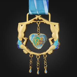 เหรียญโลหะสำหรับใส่เล่นกีฬาทำจากโลหะสีทองสำหรับนักมวย - Product Image 1