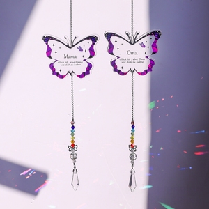 Nuevo Diseño de Bola de Cristal Colgante en Forma de Corazón, Prisma, Bola de <span class=keywords><strong>Gemas</strong></span>, 7 Chakras, Cuentas, Atrapasoles de Mariposa, Libélula, Ángel, Flor, Esfera - Product Image 6