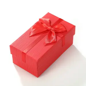Valentinstag Geschenkbox für Lippenstift Kosmetik neue Schleife Abdeckung Geschenkbox Papierbox