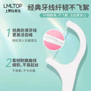 Lmltop Dental Floss <b>Picks</b> 100 Count Fine Polymer Disposable Toothpicks For Clean <b>Teeth</b> Care - Product Image 1