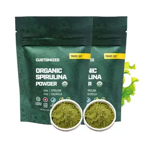 Etiquetas privadas de alta calidad 100% Pure Organic Espirulina Spirulina Chlorella Powder Spirulina Powder