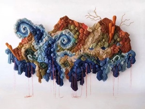 Grand Textile Horizontal 3D Décor Tapisserie <span class=keywords><strong>Murale</strong></span> Tissé Oeuvre <span class=keywords><strong>Murale</strong></span> <span class=keywords><strong>Horizontale</strong></span> Fibre Art Suspendu pour la Décoration Intérieure - Product Image 5