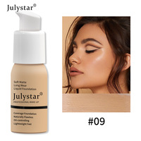 Fond de Teint Liquide Minéral Végétalien OEM/ODM à Base de Minéraux, Fini Mat, Anti-Sébum, Longue Tenue, Base de Maquillage Visage