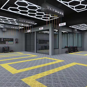Plafonnier LED anti-éblouissement pour station de beauté automobile, éclairage hexagonal pour atelier de nettoyage et d'entretien automobile - Product Image 5
