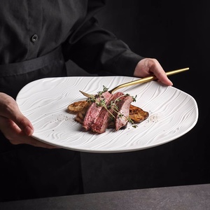 European Style 8/10/12 Inch White Irregular <strong>Tapas</strong> Appetizer Salad Steak <strong>Plates</strong> Wholesale Wedding Porcelain <strong>Plate</strong> for Banquet - Product Image 6