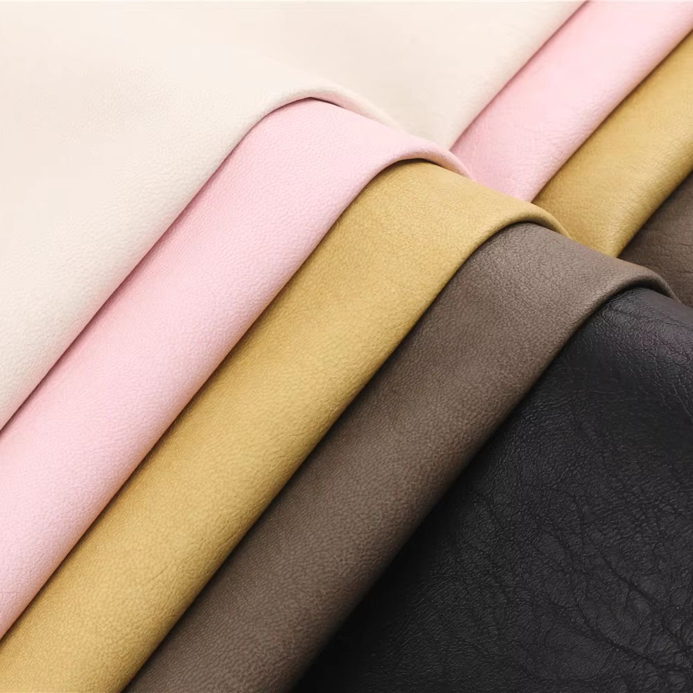 Non-Toxic Eco Friendly Synthetic Microfiber Faux Leather 50% PU 50% Cotton Sofa Leather Fabric Material for Bags