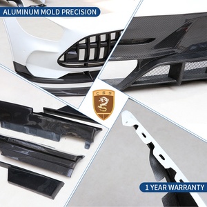 Halb-Carbon-Fiber-Auto-Frontstoßstange Motorhaube Heckspoiler Seitenschweller <span class=keywords><strong>Bodykit</strong></span> für Mercedes-Benz AMG GT <span class=keywords><strong>Black</strong></span> <span class=keywords><strong>Series</strong></span> - Product Image 3