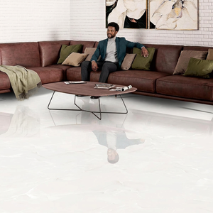 Alabaster Natural 800x1600mm Glossy Porcelain Floor And Wall Tiles Marble Look Premium Indian Design - Product Image 5
