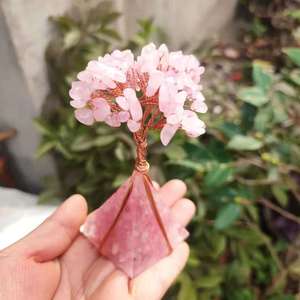 <b>Crystal</b> Chip Money <b>Tree</b> Pyramid Shape Five Colors Home Office Decoration Ornament - Product Image 3