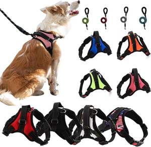 Yansıtıcı hiçbir çekme Oxford nefes köpek yelek koşum kolu ile ayarlanabilir küçük büyük köpekler için Pet yürüyüş emniyet kemeri - Product Image 5