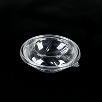 Conteneur alimentaire jetable rond empilable de 8 oz, bol à salade en plastique PET, boîtes d'emballage pour salade de fruits à emporter