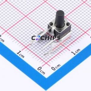GT-TC102A-H095-L1 Tactile Switch Through hole,6.1x6.1mm Switch Single Pole Single Throw Round Button 1.6N Right Angle Insert - Product Image 1