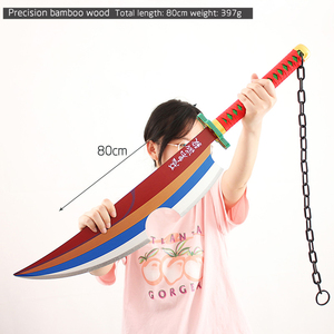 <span class=keywords><strong>Cosplay</strong></span> gioco cacciatrice di demoni 104CM Katana spada in legno modello giocattolo tenuto in mano per natale - Product Image 4