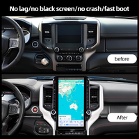 Écran de tableau de bord sans fil 14,8 pouces pour voiture, autoradio, navigation GPS Android pour Dodge Ram 19-23
