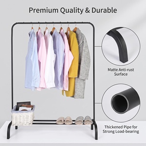 <span class=keywords><strong>Porte</strong></span>-<span class=keywords><strong>manteau</strong></span> et étagère de rangement en métal pour la maison, idéal pour balcon et chambre - Product Image 4