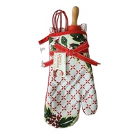 Ensemble cadeau de cuisine de Noël Mitaine de four avec spatule essuie-tout et ustensiles de cuisine en silicone