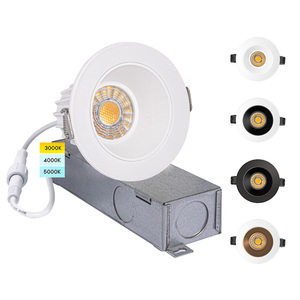 Đèn Âm Trần <span class=keywords><strong>LED</strong></span> Âm Trần Chống Chói Sâu 5CCT Hình Nón Mỏng Màu Đen 2 Inch Đèn Âm Trần <span class=keywords><strong>LED</strong></span> Siêu Mỏng Chống Chói - Product Image 3