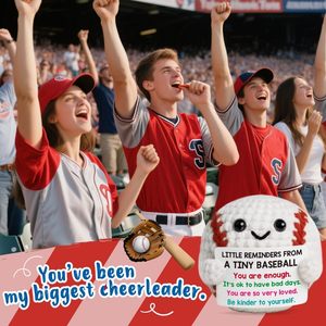 Porte-cartes de baseball au crochet en coton écologique positif-fait à la main pour hommes/femmes coéquipiers collègues petit ami/frère Get Well - Product Image 6