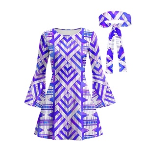 Popular Disfraz <span class=keywords><strong>de</strong></span> Hippie <span class=keywords><strong>de</strong></span> 2 Piezas con Estampado Polinesio Tapa para Mujer, Vestido Hippie con Diadema, Vestidos <span class=keywords><strong>de</strong></span> Fiesta Personalizados para Mujer - Product Image 4