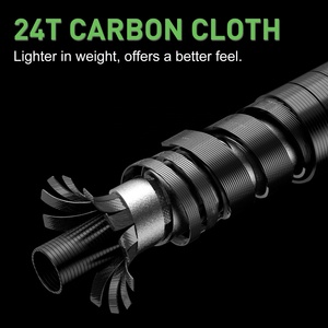 <span class=keywords><strong>Canne</strong></span> à pêche de <span class=keywords><strong>mer</strong></span> en carbone 24T 1.98m 2.1m 2.4m 2.7m avec siège de moulinet ABS EVA Grip et anneaux de guidage en céramique Conception de durabilité améliorée - Product Image 3