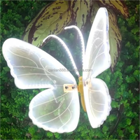 Extérieur 3D flottant papillon lumière étanche jardin décor mariage fête événement noël chaud blanc décoration