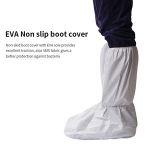 Couvre-botte antidérapant antidérapant avec semelle EVA SMS Couvre-chaussures <span class=keywords><strong>jetables</strong></span> imperméables Couvre-chaussures - Product Image 4
