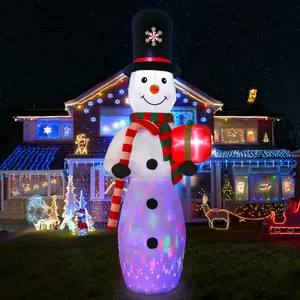 Ourwarm Inflatable giáng sinh trang trí sân ngoài trời trang trí Snowman Santa Claus