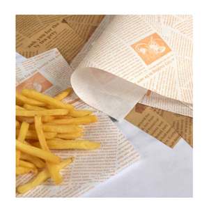 Feuilles de papier d'emballage pour hamburgers et sandwichs, design personnalisé, revêtement PE, écologiques, 38 g/m², papier Doyley blanc, résistant à la graisse et au beurre - Product Image 4