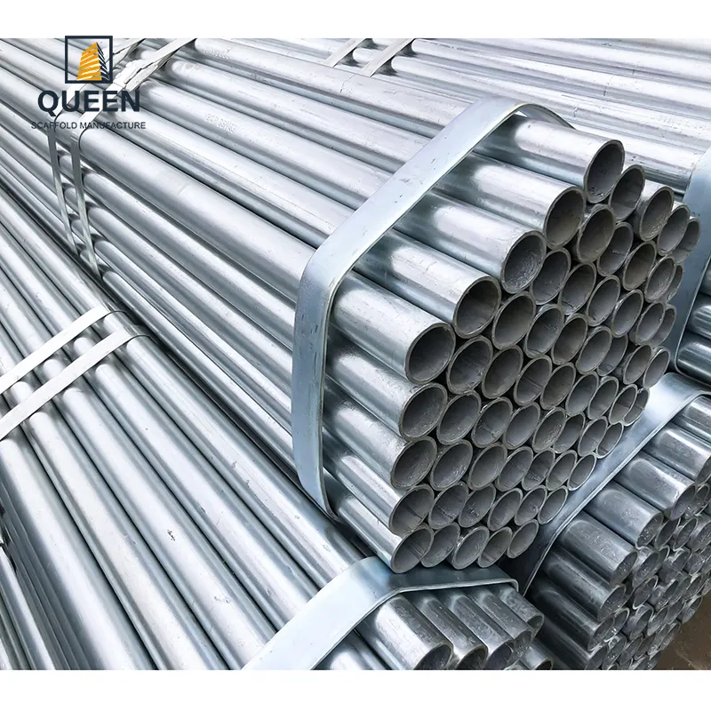 Hot dipped galvanized steel tube 48.3x4mm 48.3x3.25mm for scaffolding props passed BS1139 EN 39 certificated with cheap price