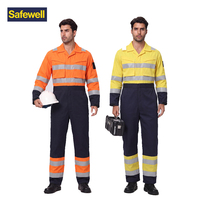 Combinaisons de travail haute visibilité personnalisées, bandes réfléchissantes, coton, multi-poches, vêtements de sécurité pour l'exploitation minière