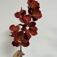 GZYX040 penjualan laris anggrek buatan buatan realistis 7 kepala bunga Phalaenopsis untuk dekorasi Hotel rumah lobi pernikahan