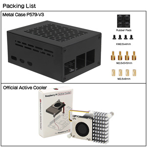 Caja de Metal Personalizada con Enfriador Activo para Raspberry Pi 5 y <span class=keywords><strong>X1000</strong></span> / X1001 / X1003 / X1004 / M901 PCIe HAT, 2, 2, 2, 1, 2, 2, 2 - Product Image 5