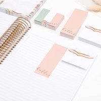 Diviseur Notes Autocollantes Ensemble Minimaliste Style Conception Auto-Bâton bloc-Notes Cadeau Set Index Onglets Drapeaux Organisateur
